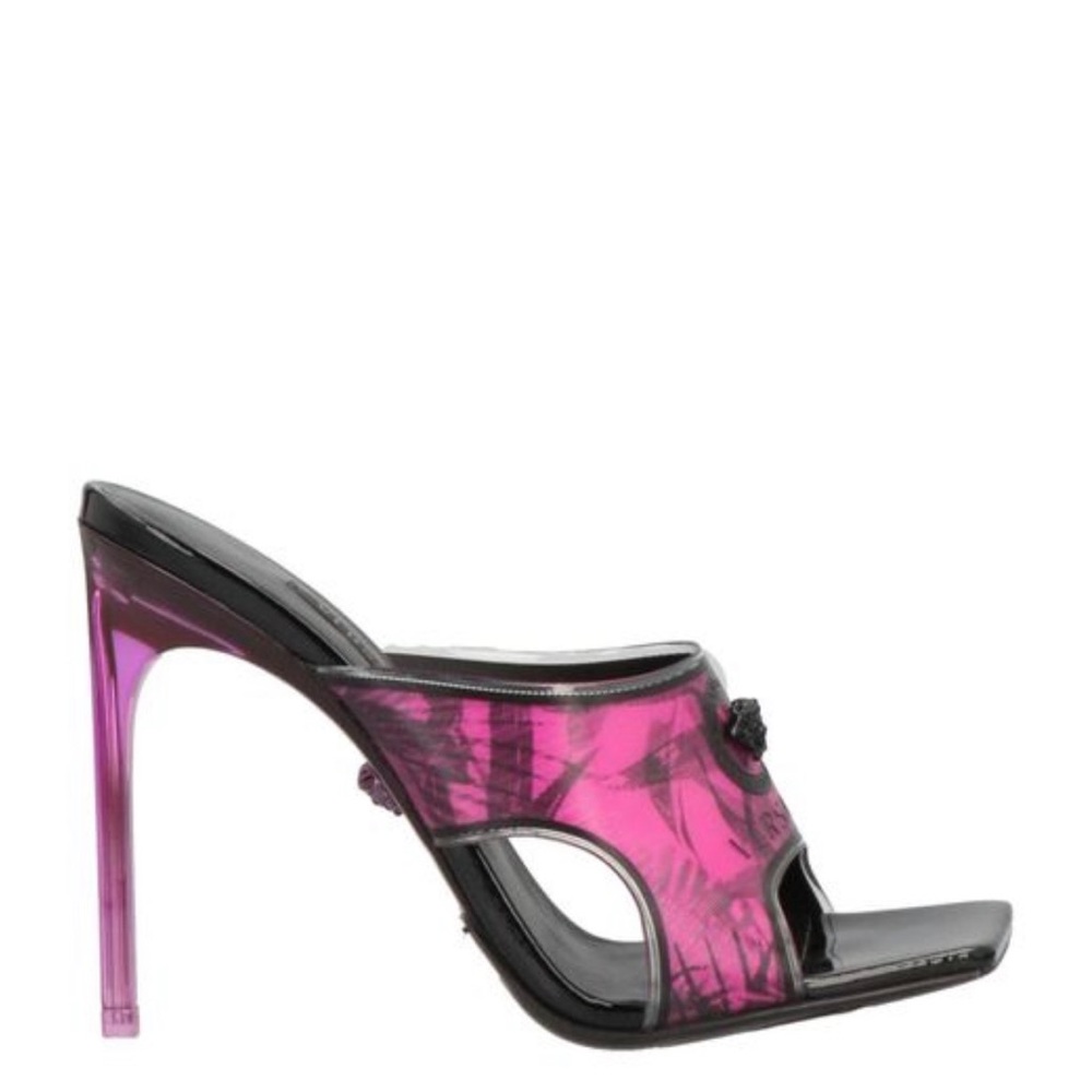 Brand new never worn pvc Versace mule heels